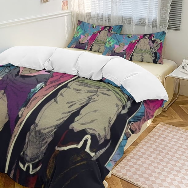 Silvers Rayleigh Bed Duvet Cover Funny Anime Cartoon Bedding Sets Lightweight 3 Piece Comforter Sets