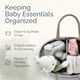 thumbnail image 2 of Organizador de pañales KiddyCare tejido, grande, gris, para bebé, 2 of 6