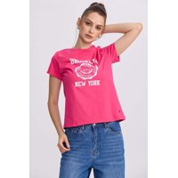 Fashionspark - Polera Mujer Básica Print Fucsia