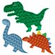 thumbnail image 1 of Juguete Antiestrés Pop HILUDEER Pack de 3 con Alfabeto y Dinosaurios, 1 of 9
