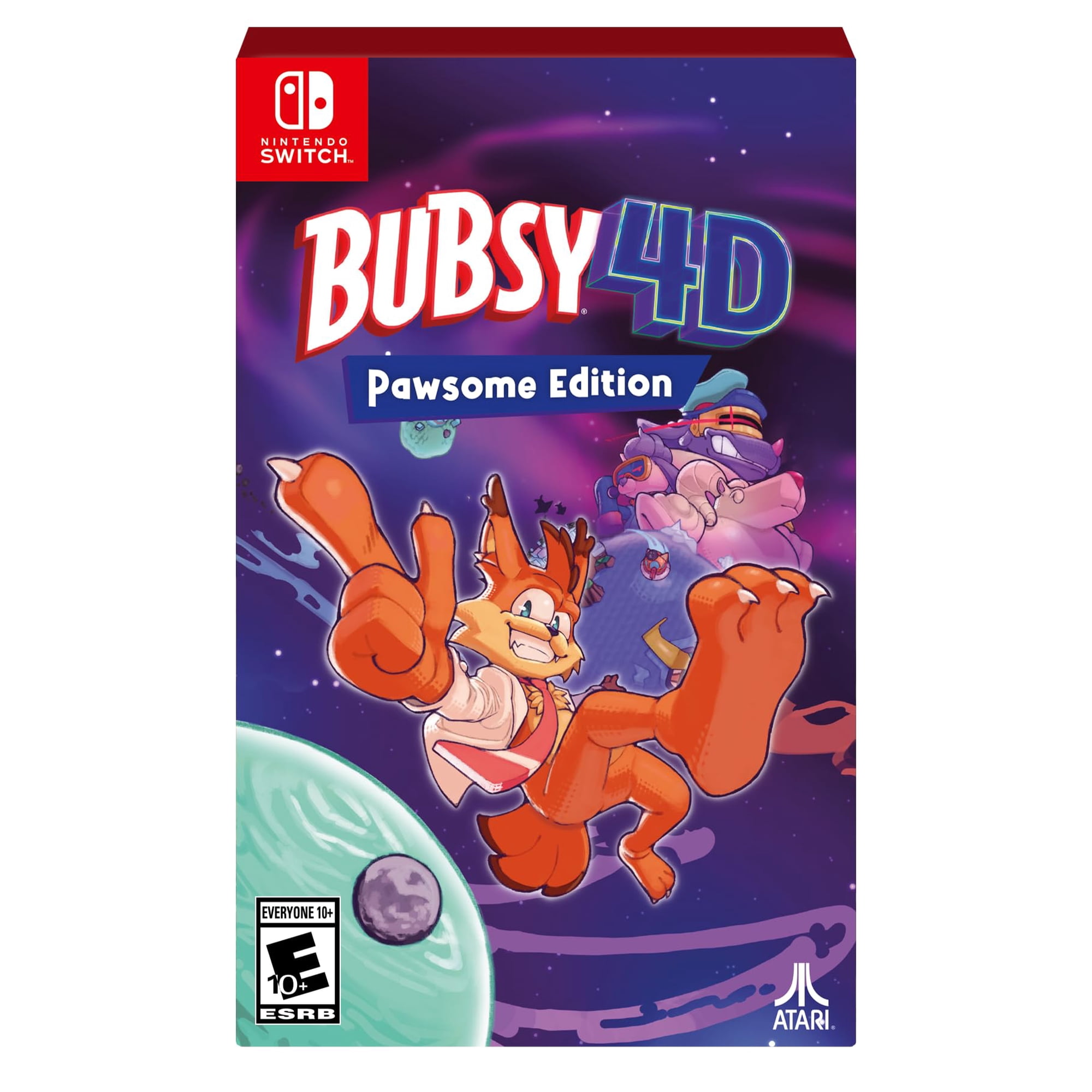 Juego Atari Bubsy 4d Edición Pawsome Nintendo Switch