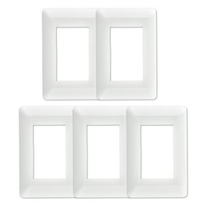 Genérico - Pack 5 Placa Triple Con Soporte Blanco