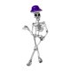 thumbnail image 2 of Broche De Halloween Pin De Halloween Accesorios Para Mujeres Hombres Broche De Esqueleto Sombrero Morado, 2 of 5