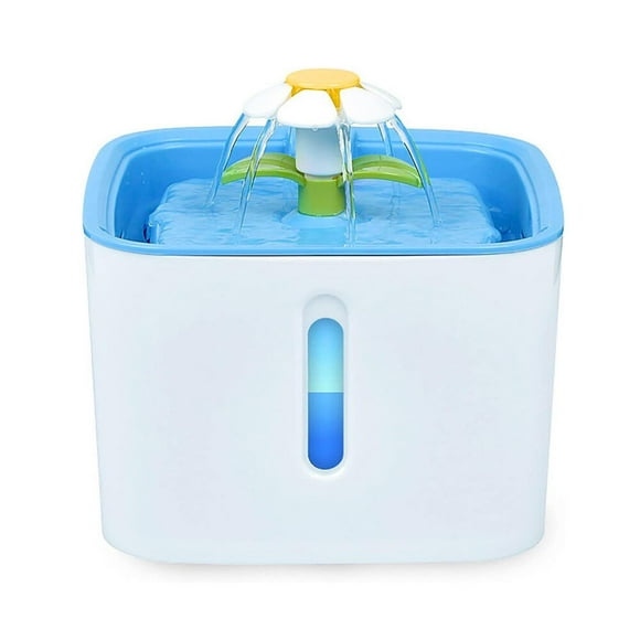 Fuente Bebedero Mascotas 2.5 L con luz nivel blanco
