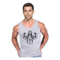 Persodesign - Polera Jesus Musculosa Tank Gym Pesas Crossfit Talla M Gris Hombre