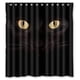 thumbnail image 1 of Cortina de ducha de gato negro en la oscuridad, juego de cortinas de baño con ganchos, tamaño 66 x 72 pulgadas, 1 of 3