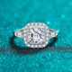 thumbnail image 2 of Anillos de Diamante de Moissanita Corte Asscher 2Uds Color D VVS1 de Plata Esterlina 925, Anillos de Compromiso y Boda para Mujer con Certificado, 2 of 8