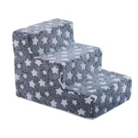 Ioensy - Escalera Antideslizante Para Perros De 3 Niveles, Suave, Para Perros Mayores Y Pequeños, Tamaño Cachorro, Color Azul