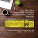 thumbnail image 2 of Teclado de ordenador BOOGIIO Large Print con cable USB amarillo+negro, 2 of 9