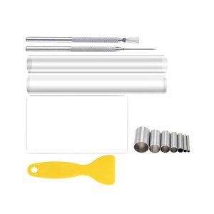 Magideal - 13 Piezas De Herramientas De Corte De Arcilla Polimérica, Rodillos De Arcilla Acrílica, Pasadores De Rodillos Acrílicos, Hojas Acrílicas Para Esculpir