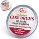 thumbnail image 1 of Tablas Para Tartas Resistentes Tambores De 1 3 Cm De Grosor 25 Cm Color Plateado Paquete De 12, 1 of 3
