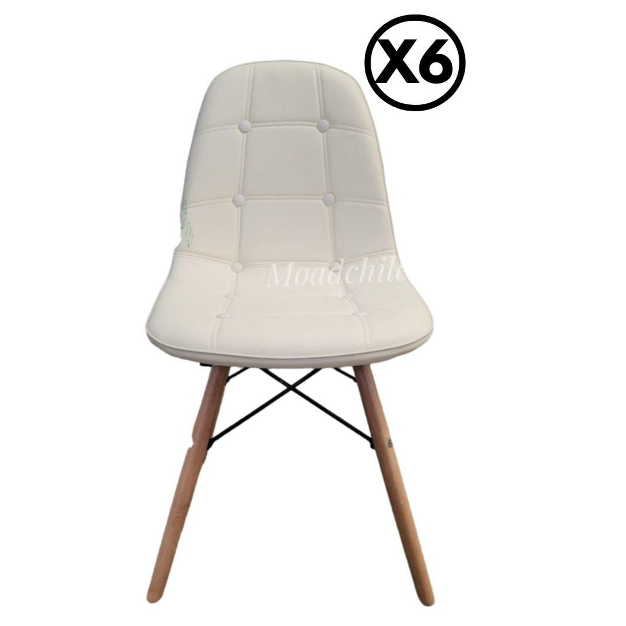 Moadchile - Pack 6 Sillas Capitone Blancas