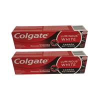 Colgate - Pack 2 Pasta Colagte Luminous White Carbon Activado 90G