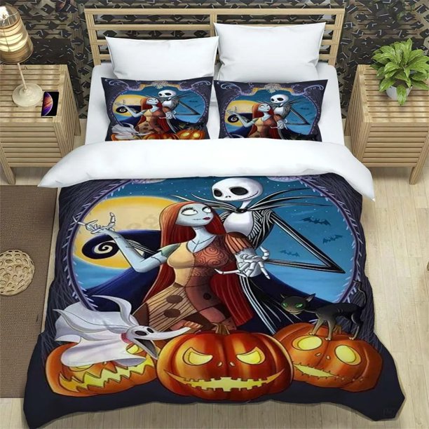 Halloween Nightmare Before Christmas Bed Sheets Set for boys/girls Anime bedding set for home decor bedroom king-size bedding Bed Sheets