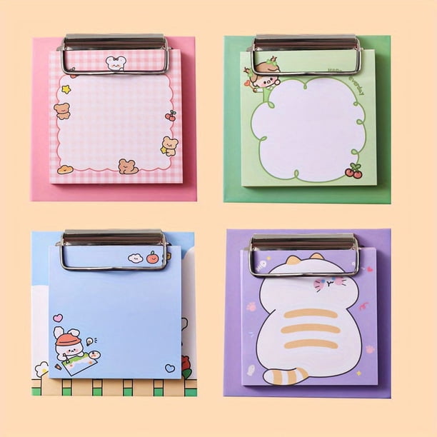 30sheets Fun and Colorful Cartoon Clipboard Notepads - Perfect for Taking Notes and Staying Organized