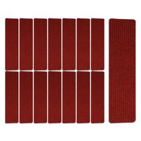 Bothyi - 15 Piezas De Alfombras Antideslizantes Para Escaleras, Alfombrillas Para Escaleras Para Niños, Perros, Escalones De Madera, Color Rojo