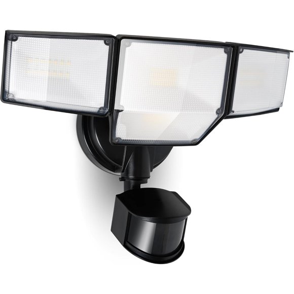 LUTEC 80 W 9000 lm Security Light Hardwire Motion Sensor Outdoor