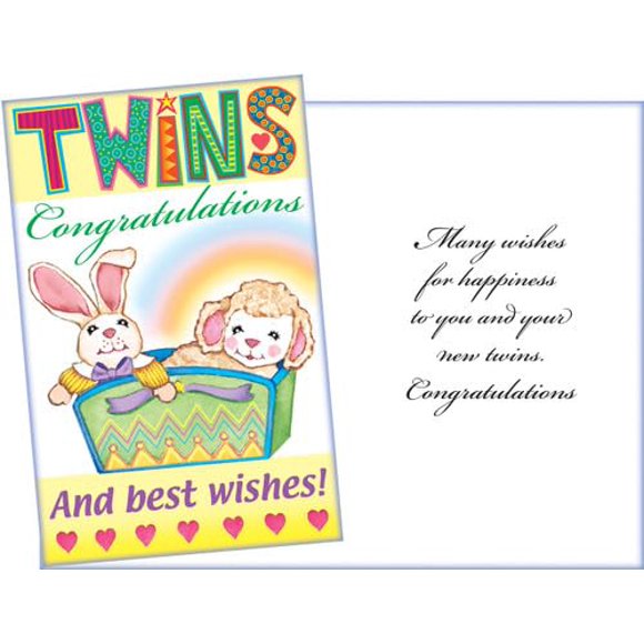 Tarjeta de felicitación Stockwell Greetings 13 cm Gemelos
