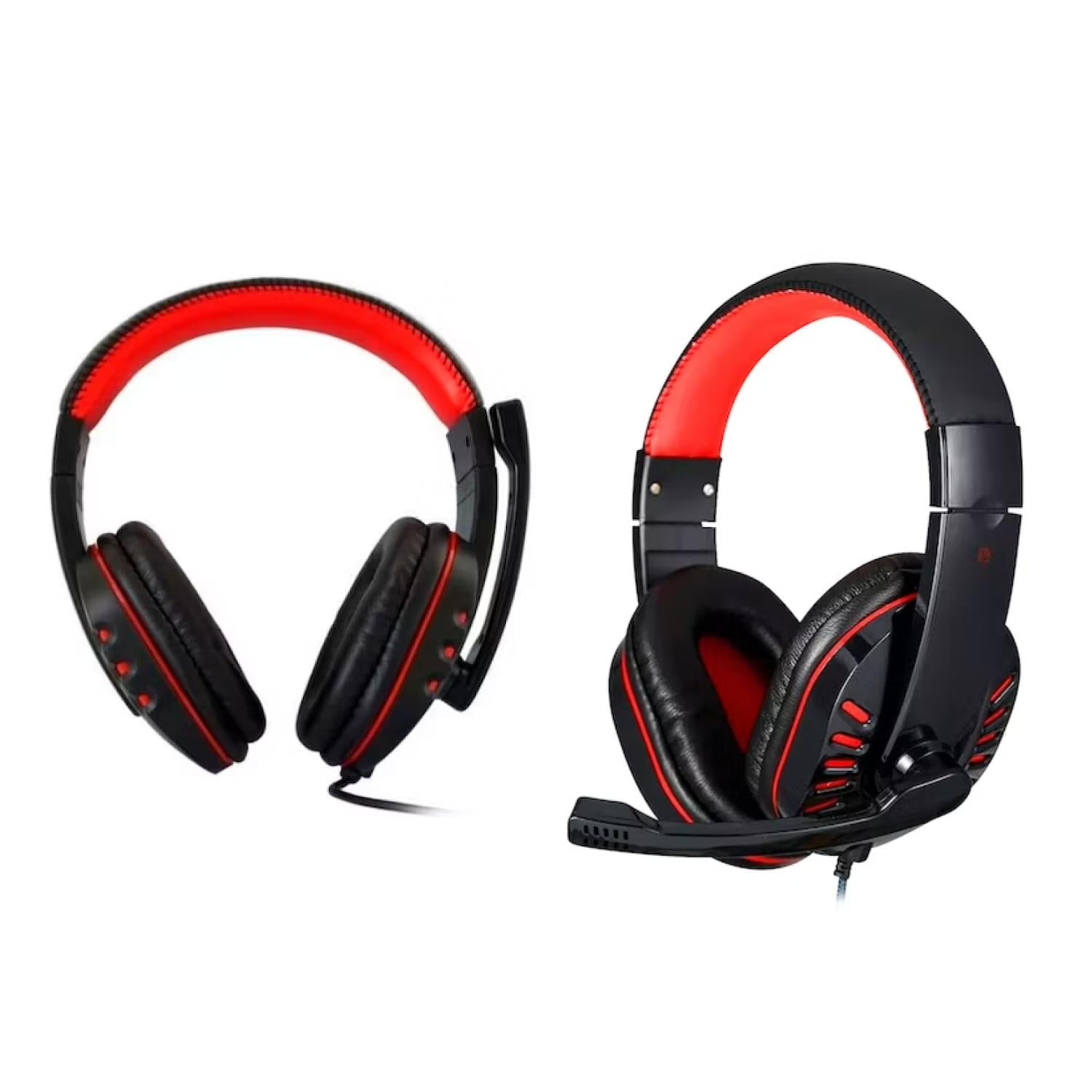 Ultra - Audifono Gamer Jack 3.5 Ps4 Xbox Pc 2mts Negro Rojo