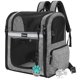 thumbnail image 1 of Mochila transportadora para perros PetAmi 8 kg gris con entrada 4 vías, 1 of 8