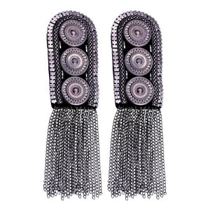 Genérico - Accesorio De Disfraz De Charretera Con Borlas Para Traje Formal, Actuación De Graduación, Negro