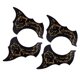 thumbnail image 2 of 2xzurdos 2xdiestros 40/41'' Guitarra Popular Golpeador Scratch Plate Negro + Dorado, 2 of 6