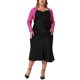 thumbnail image 2 of Agnes Orinda Women's Plus Size Escuela Universidad Manga Larga Abierta Frente Transparente Malla Bolero Chaqueta Corta Cárdigans 2X Rosa Fucsia, 2 of 5