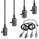 thumbnail image 1 of Kit de Lámpara Colgante Aokpsrt 4 Casquillos E26/E27 Negro, 1 of 8