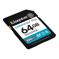 Kingston - Sdg4/64Gb Sdxc Canvas Go Plus Gen4 200Mb/S C10 Uhs-I U3 V30