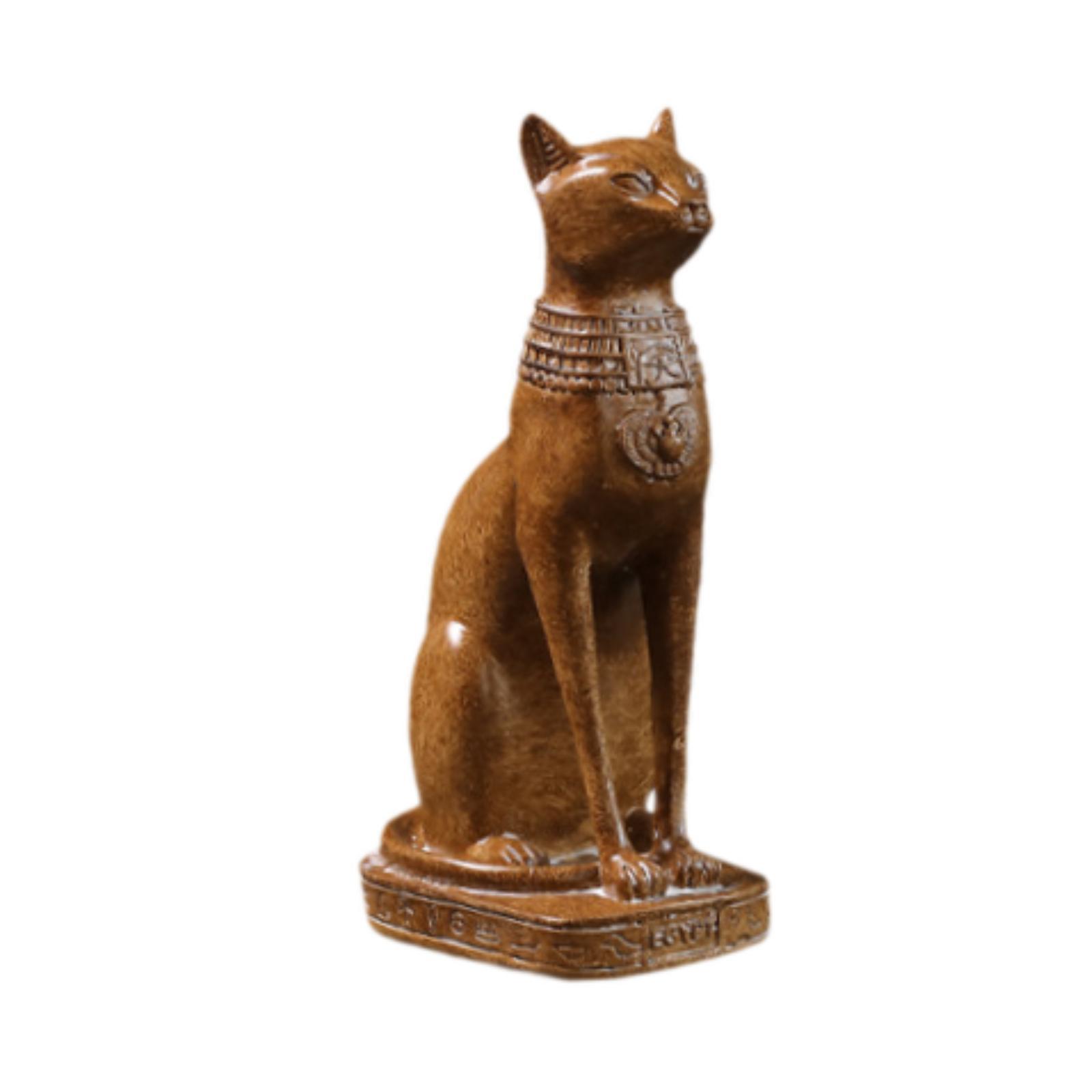 Magideal - Estatuilla De Gato Egipcio, Estatua De Del Gato, Recuerdos, Escultura De Gato Coleccionable Para Decoración De Estante De Gabinetes De Escritori S