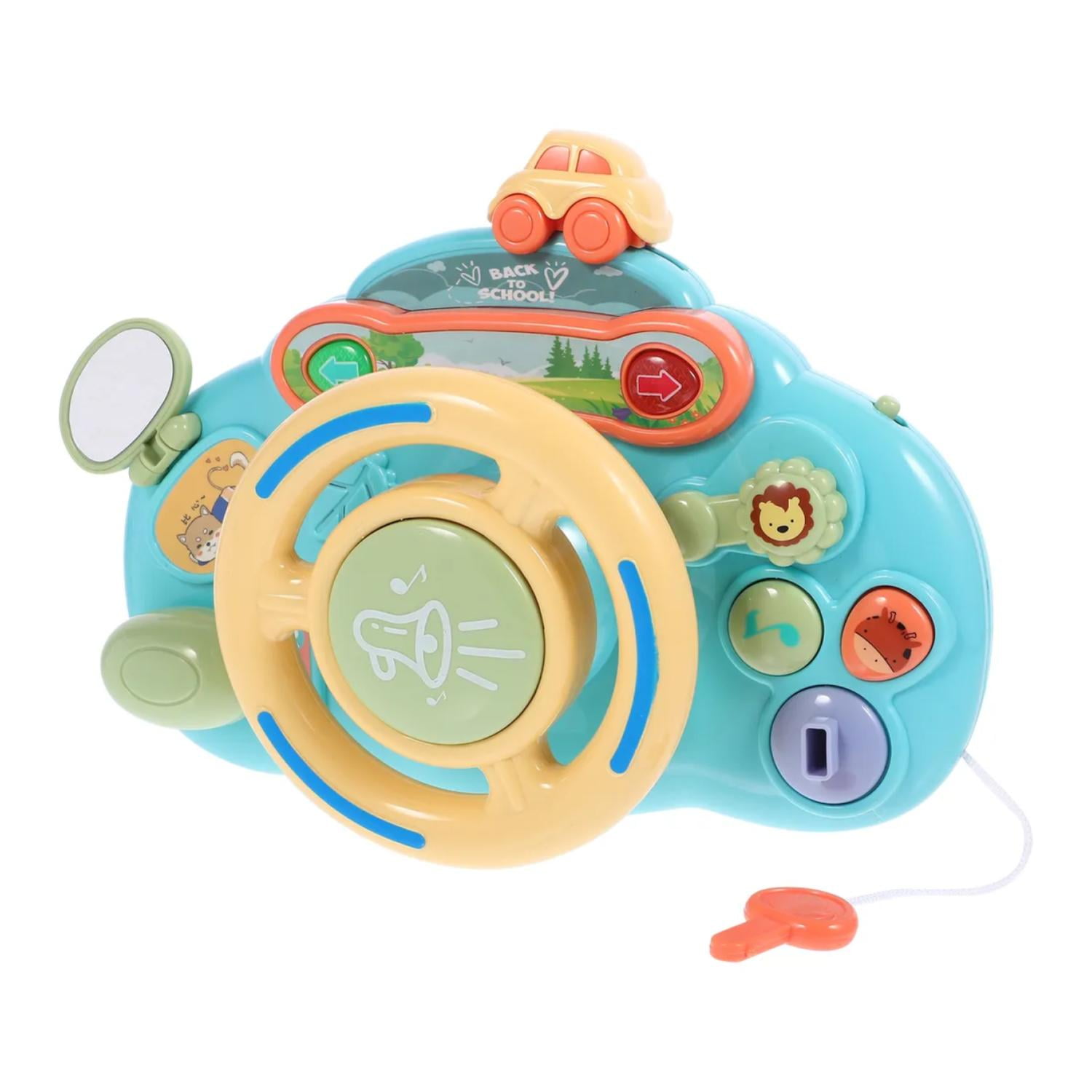 Genérico - Juguete Simulador Volante Interactivo Sonido Azul Infantil