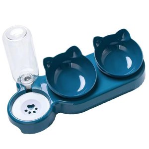 Ioensy - Cuencos 3 En 1 Para Perros Y Gatos, Juego De Cuencos Para Agua Y Comida, Cuencos De Alimentación De Fácil Limpieza