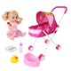 thumbnail image 2 of Baby Girl Doll Doll Carrier Kids Pretend Play Toy BJD Doll Casa De Mu?ecas Decoración Arco Iris, 2 of 5