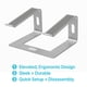 thumbnail image 2 of Soporte para portátil BLACK+DECKER de aluminio ergonómico plateado, 2 of 9