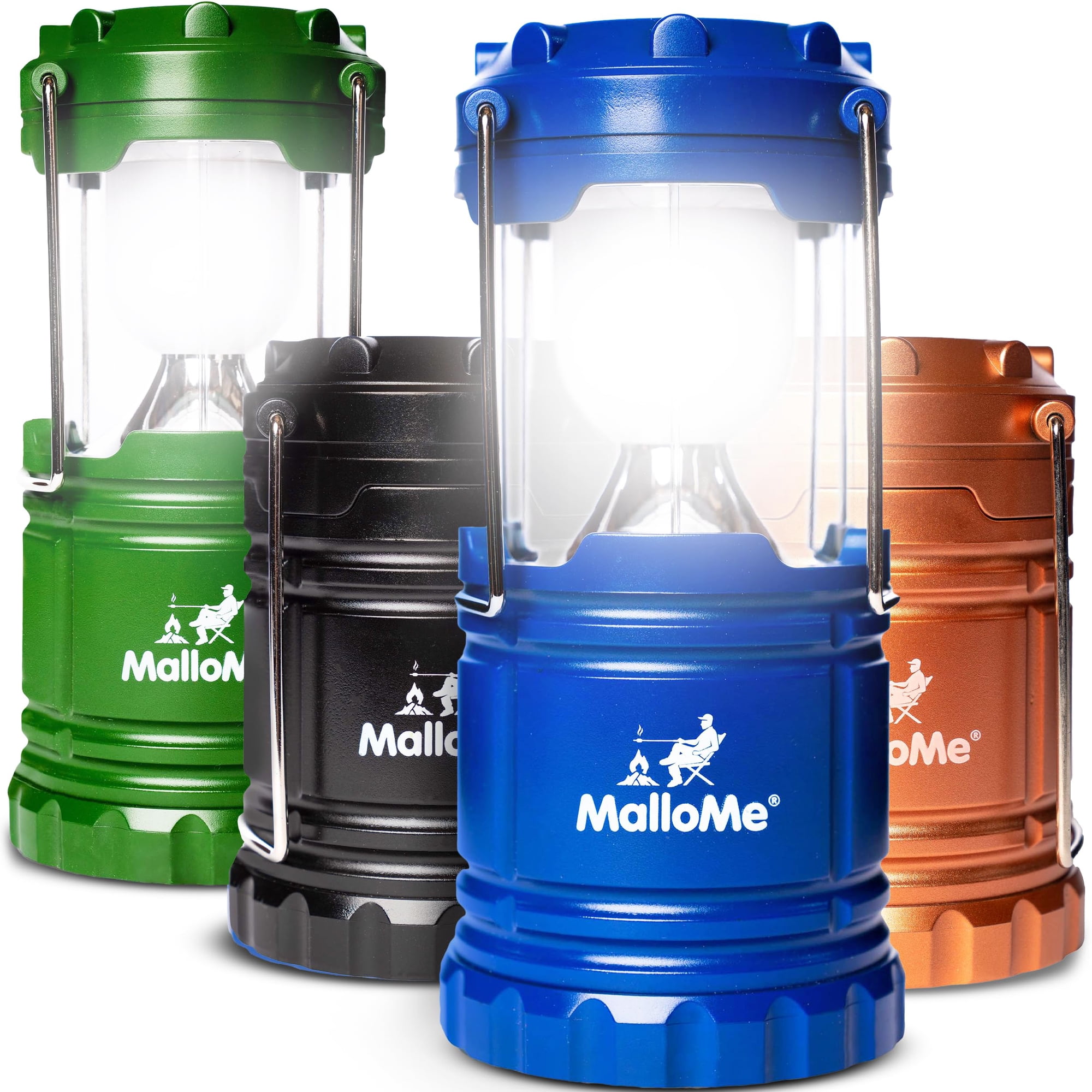 Farol De Camping Mallome Multicolor, Paquete De 4 Con 350 Lúmenes