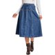thumbnail image 1 of INSPIRE CHIC Falda de Jean para Mujer de Cintura Alta Casual A-Line Midi Falda de Mezclilla M Azul, 1 of 6