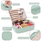 thumbnail image 4 of Bolsa de maquillaje de viaje Queboom Bolsa de cosméticos de nylon verde, 4 of 7