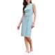 thumbnail image 4 of INSPIRE CHIC Vestido lápiz sin mangas con cuello barco para mujer, vestido de oficina hasta la rodilla, talla 2XL, azul claro, 4 of 5