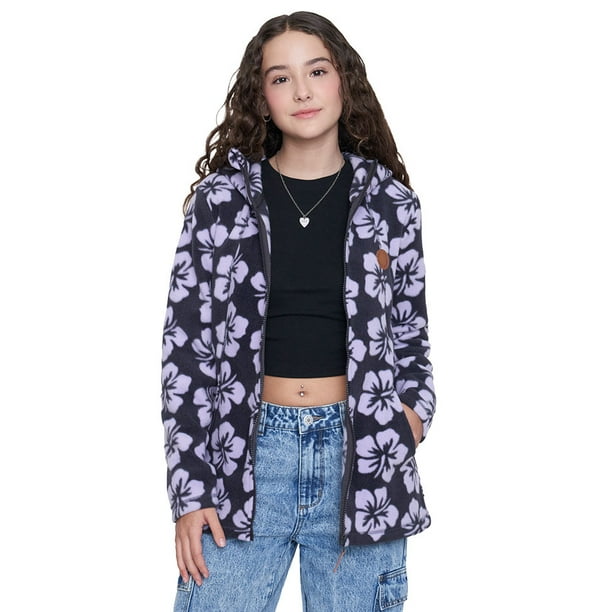 Poleron Niña Teen Polar Gris Oscuro Corona
