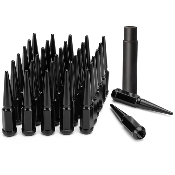 Tuercas Nuts Dynofit, 14 x 1,5 pulgadas, negras, 32 unidades, 11 cm