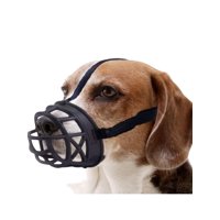 Genérico - Bozal Reforzado De Silicona Para Perros Talla M 9X8X11Cm Negro M