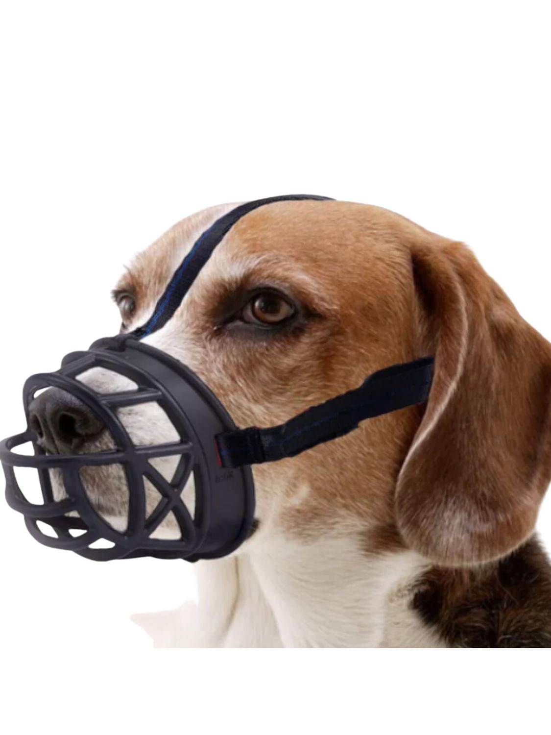 Genérico - Bozal Reforzado De Silicona Para Perros Talla L 10X9X12Cm Negro L