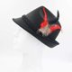 thumbnail image 3 of Sombrero de Disfraz Melesh Negro de 59 cm con Plumas, 3 of 7