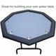 thumbnail image 5 of Tela de mesa de póker Speed Cloth YH Poker gris 274x152 cm, 5 of 6