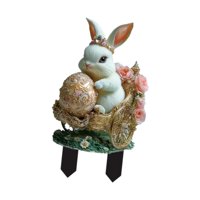 Magideal - Letrero De Pascua Para Jardín, Estaca Decorativa Única Para Jardín, Adorno 2D Único, Decoración De Pascua Para Macizos De Flores, Terraza, Valla De