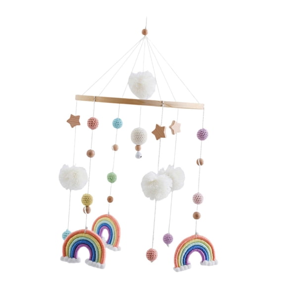 Baby Cuna Móvil Boho Decoración De Guardería De La Guardería Creativa Móvil Para Recién Nacido Naranja