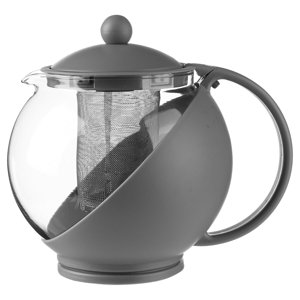 Tetera Con Filtro 1,25 Lt Vidrio Secret De Gourmet Gris Oscuro Tamano Unico
