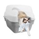 thumbnail image 1 of Caja de arena para gatos Petfamily 55x45x44 cm plegable gris, 1 of 9