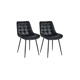 thumbnail image 1 of Pack 2 Silla Cuadro Gamuza Base Negra - Negro, 1 of 3