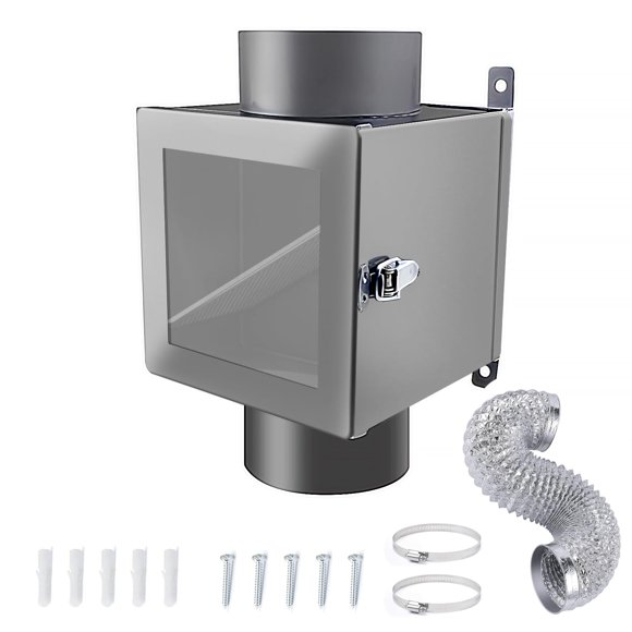 Conducto para secadora KLBZG 10 cm 4 pulgadas, manguera, 2 filtros y 2 abrazaderas